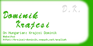 dominik krajcsi business card